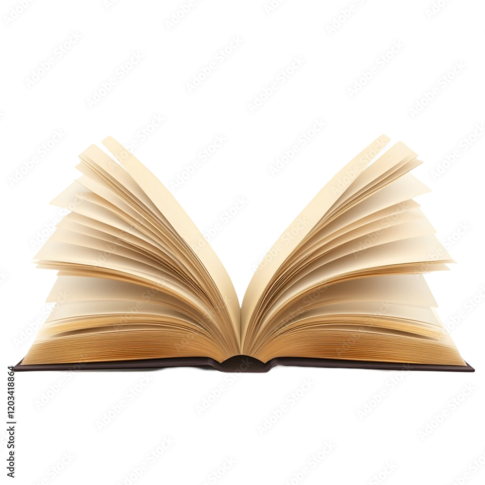 Fototapeta premium Open book pages fanned out knowledge wisdom literature reading education