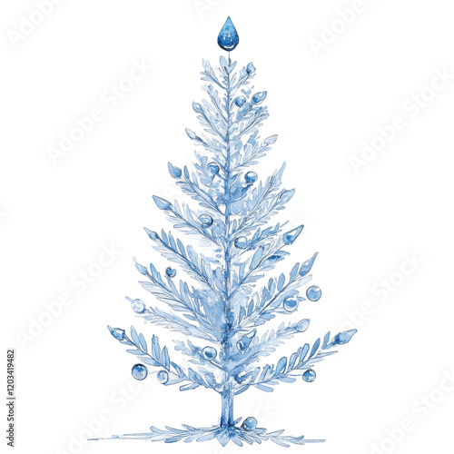 Coquette Christmas Chinoiserie Clipart Vector Illustration