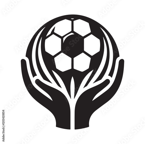 Football club logo silhouette vector illustration 