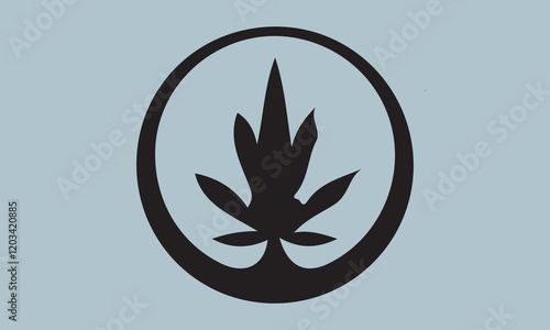 Sativa and indica Silhouette illustration Vector Art on White Background, Calligraphy t shirt design, card, flyer, Hand drawn lettering phrase, svg Files for Cutting Cricut and Silhouette, EPS 10