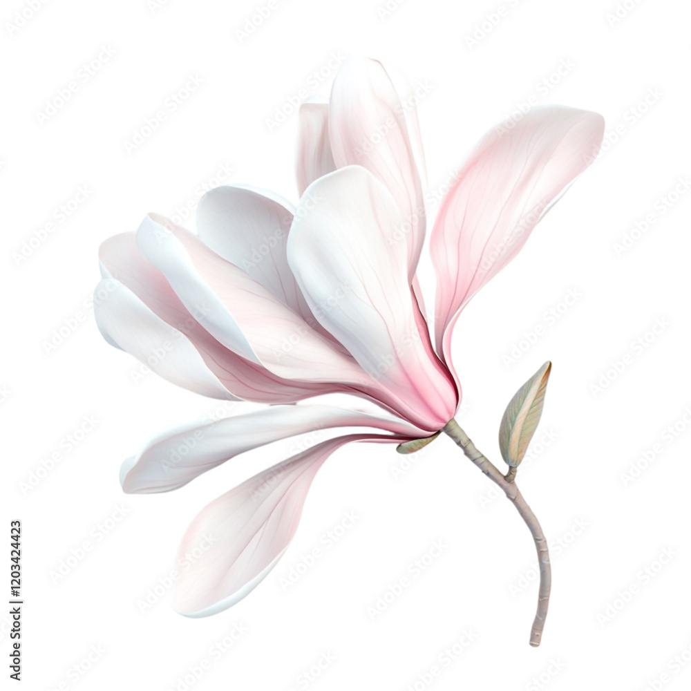 Fototapeta premium Pink Magnolia Blossom Artistic Render Abstract Background,