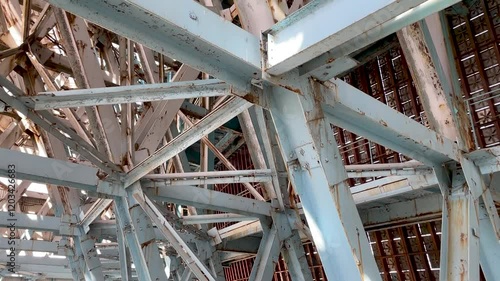 Old steel structure. Rust of metals