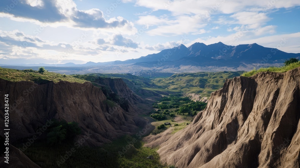 Obraz premium Canyon Landscape with Mountain View