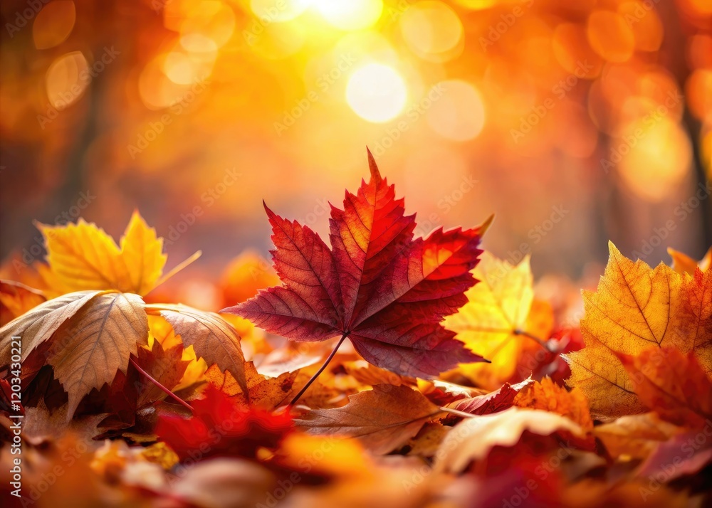 Blurred autumn leaves create a soft, panoramic fall foliage wallpaper. Bokeh effect. Blurred autumn leaves create a soft, panoramic fall foliage wallpaper. Bokeh effect.