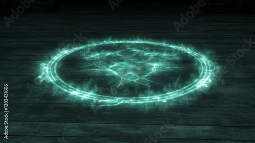 Glowing Mystical Circle Rune Magic Enchantment photo