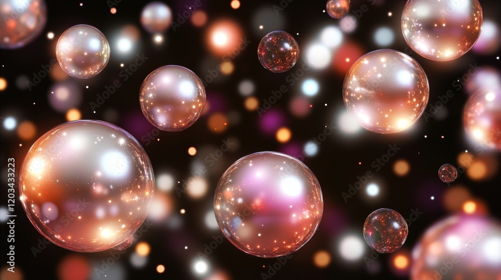 Glowing Orbs Abstract Space Background Design Glowing Orbs Abstract Space Background Design