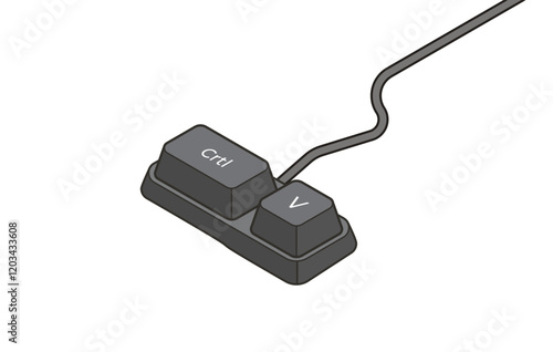 Keyboard shortcuts Crtl + V in isometric style