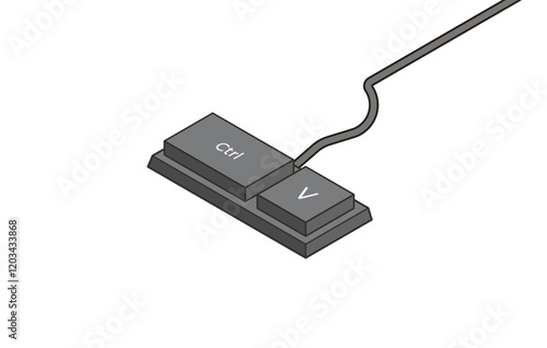 Keyboard shortcuts Crtl + V in isometric style