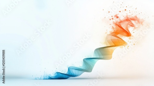 Obraz na płótnie Vibrant spiral chart illustrating business trends, dynamic colors, engaging design, clear visual representation of data analysis w salonie