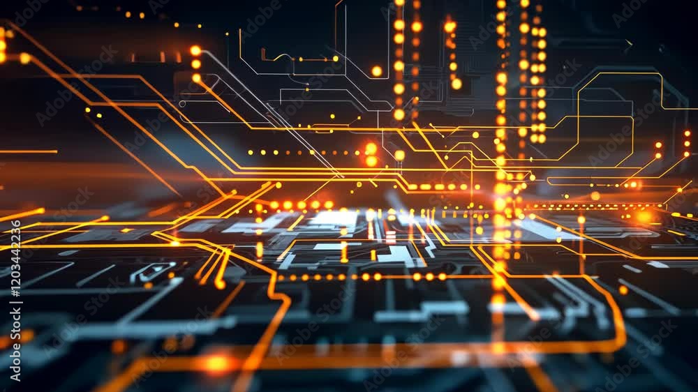Abstract Circuit Board Technology Illustration Abstract Circuit Board Technology Illustration