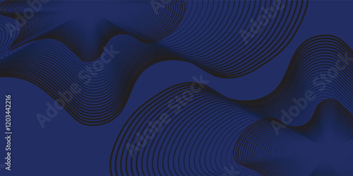 Premium background design with diagonal dark blue line pattern. Vector horizontal template for digital lux business banner, contemporary formal invitation, luxury voucher. vektor