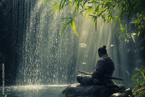 Legendary samurai depicted in dramatic battle scenes and serene landscapes