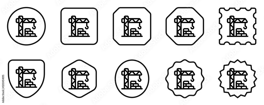 Editable crane tower, architecture, machinery, building vector icon. Construction, tools, industry. Part of a big icon set family. Perfect for web and app interfaces, presentations, infographics, etc Editable crane tower, architecture, machinery, building vector icon. Construction, tools, industry. Part of a big icon set family. Perfect for web and app interfaces, presentations, infographics, etc