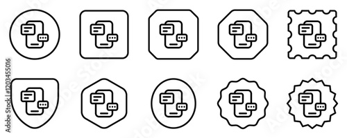 Editable text message, chat bot vector icon. AI technology, artificial intelligence, computer. Part of a big icon set family. Perfect for web and app interfaces, presentations, infographics, etc
