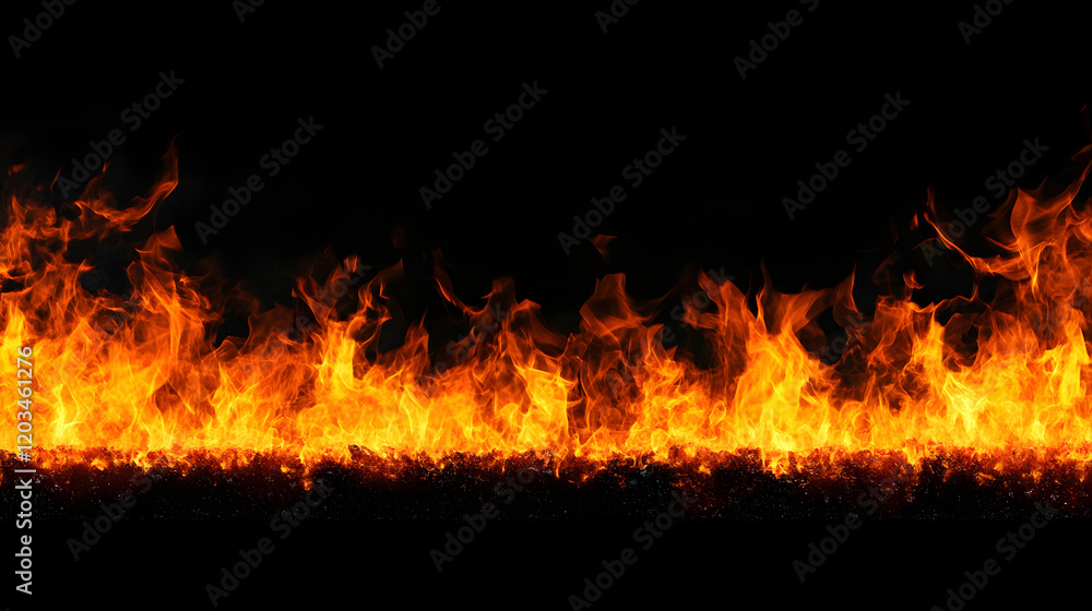 Vivid fire flames on a black background, creating a dynamic and intense visual effect, symbolizing energy, passion, and power with its bright orange and red hues.
Vivid fire flames on a black background, creating a dynamic and intense visual effect, symbolizing energy, passion, and power with its bright orange and red hues.