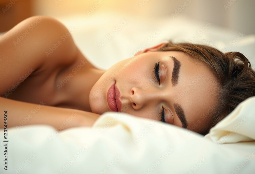Serene female portrait with soft focus on eyes Serene female portrait with soft focus on eyes