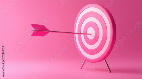 Obraz na płótnie Pink target with arrow in center w salonie