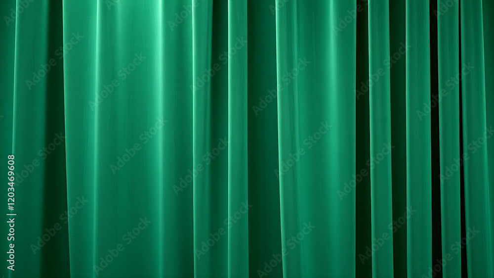 the luxurious texture of velvet curtains in a green hue, creating a soothing and elegant abstract background. Generative AI the luxurious texture of velvet curtains in a green hue, creating a soothing and elegant abstract background. Generative AI