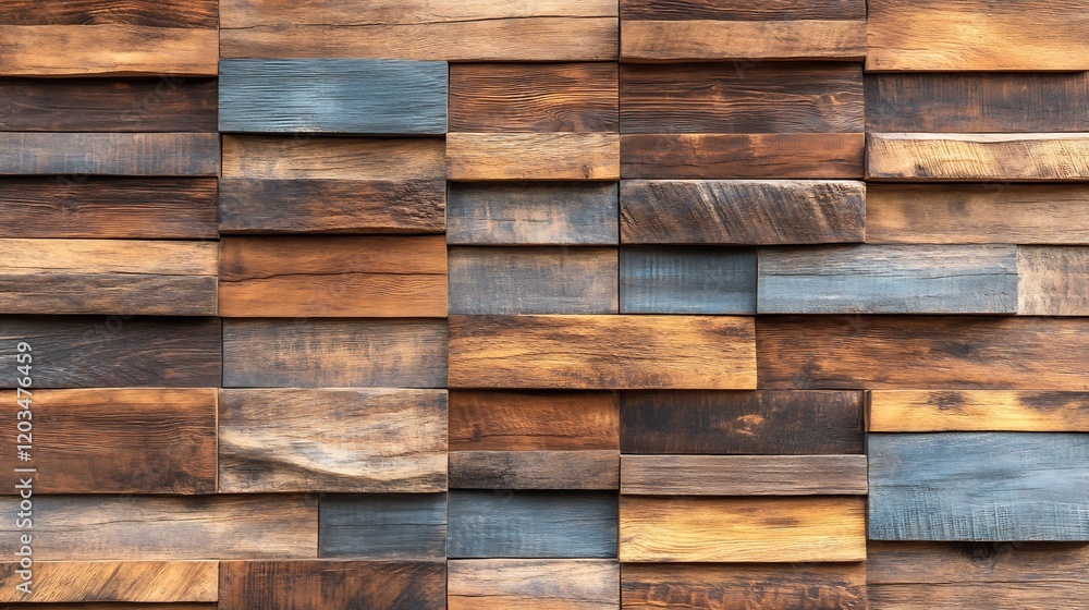 Rustic Wood Paneling Warm Brown Tones Geometric Design. AI Generated Rustic Wood Paneling Warm Brown Tones Geometric Design. AI Generated