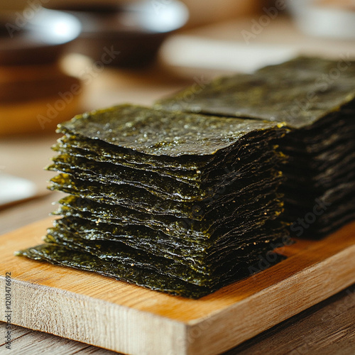 Korean traditional food seaweed: 김