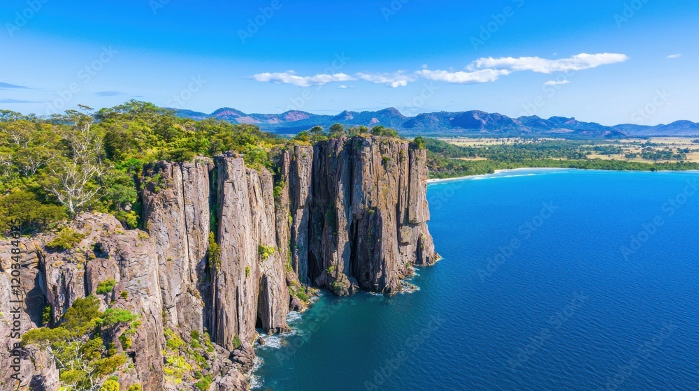 Coastal Cliffs and Azure Ocean Coastal Cliffs and Azure Ocean