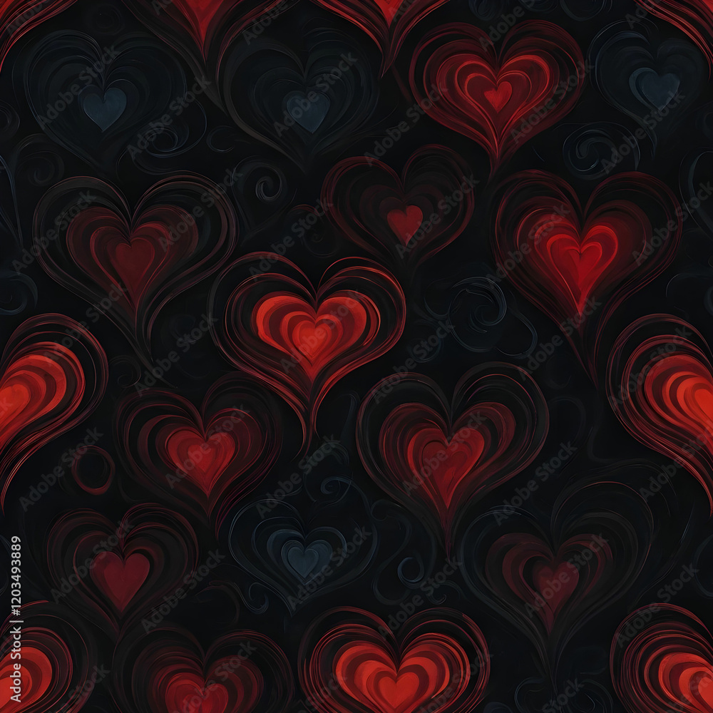 A heart composed of swirling shadows A heart composed of swirling shadows