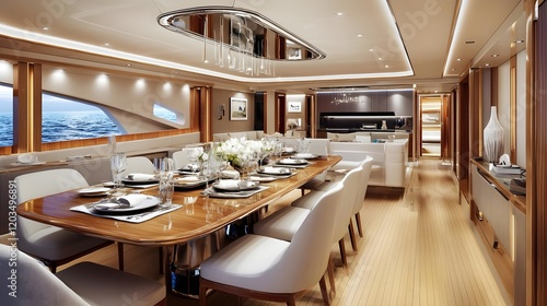 luxury yacht dining room interior design - luxury lifestyle