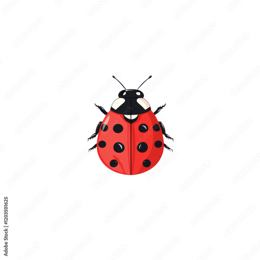 Cute Cartoon Ladybug Clipart Red and Black Insect Design Cute Cartoon Ladybug Clipart Red and Black Insect Design