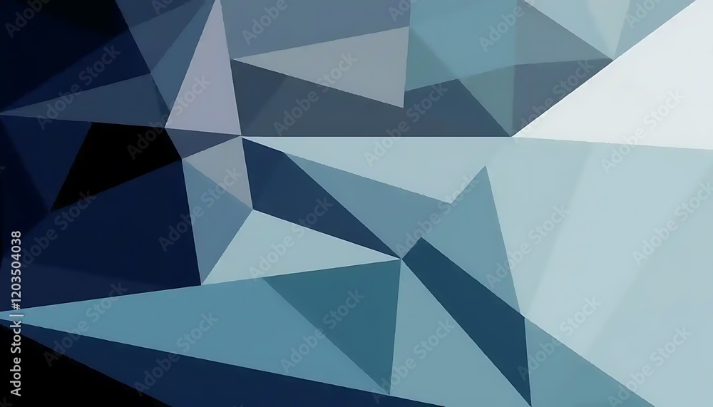 Abstract Geometric Pattern of Blue Triangles Abstract Geometric Pattern of Blue Triangles