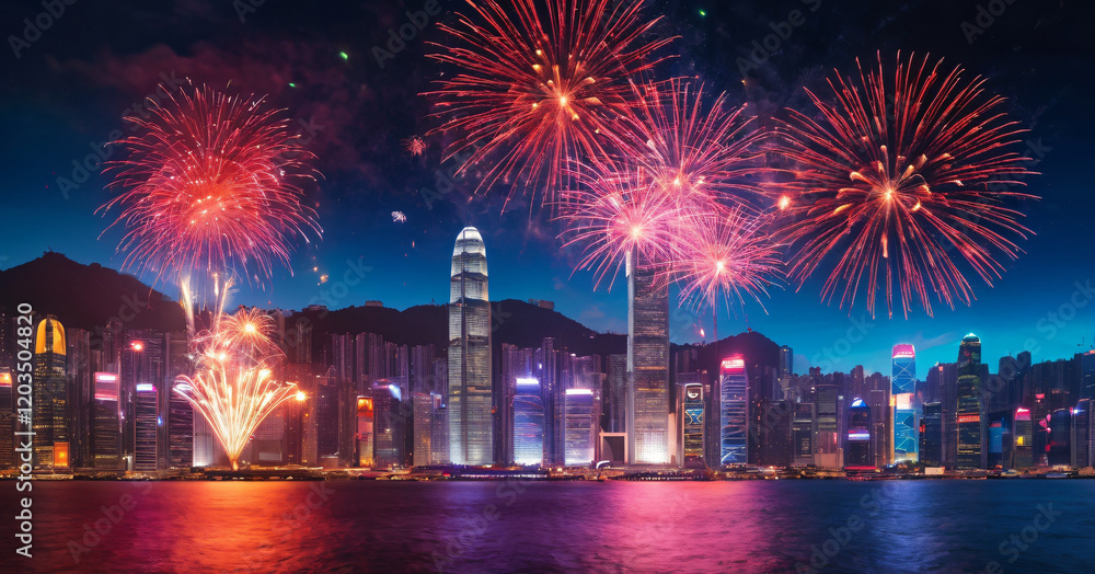 Hong Kong holds fireworks display to celebrate Chinese Lunar New Year