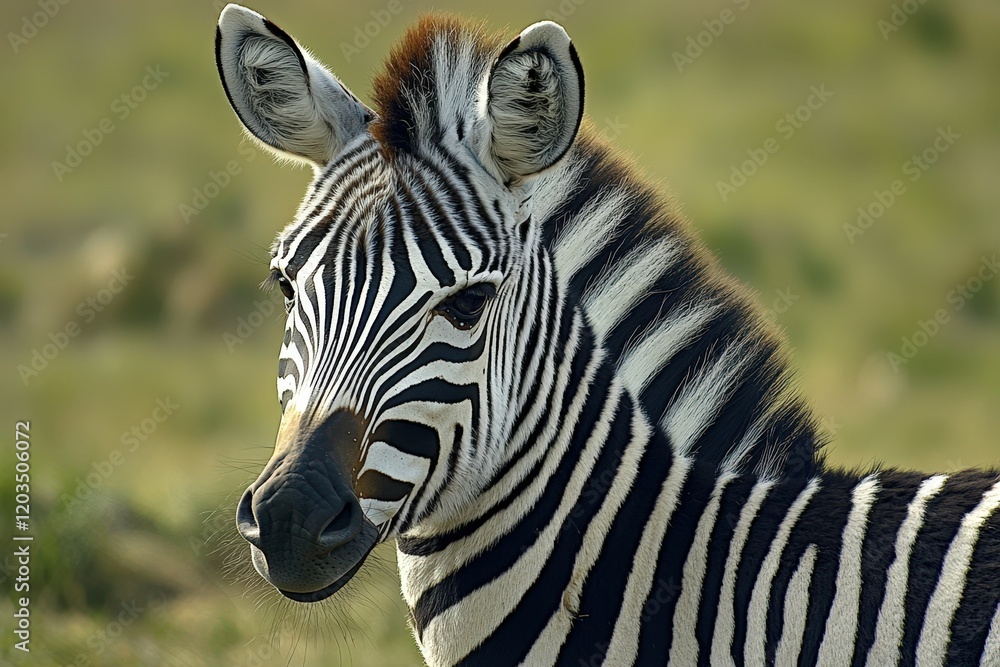 Naklejka premium Lama close-up, Hyper Real. Beautiful simple AI generated image