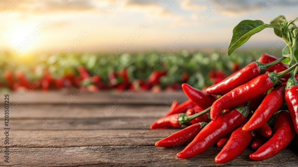 An artful arrangement of red chili peppers against a vibrant natural background, emphasizing their bold colors and the intersection of nature with culinary arts and healthy living. An artful arrangement of red chili peppers against a vibrant natural background, emphasizing their bold colors and the intersection of nature with culinary arts and healthy living.
