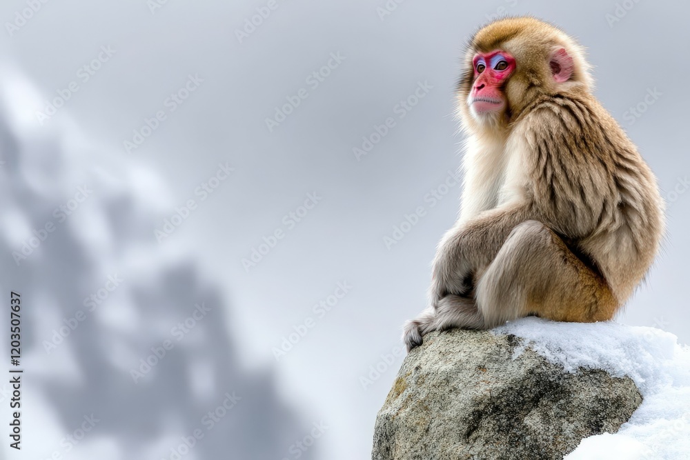 Fototapeta premium Lama close-up, Hyper Real. Beautiful simple AI generated image