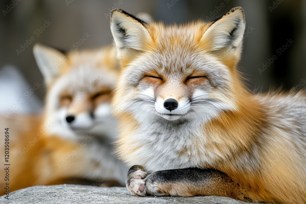 Fototapeta premium Lama close-up, Hyper Real. Beautiful simple AI generated image