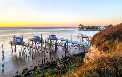 The village of Talmont-sur-Gironde, in Charente-Maritime, is renowned for its picturesque charm and its stunning church overlooking the estuary. photo