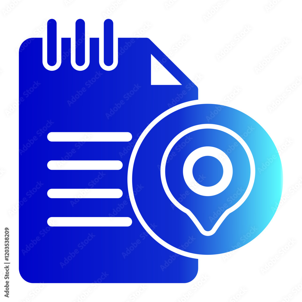 Document Icon With Solid Gradient Style Document Icon With Solid Gradient Style