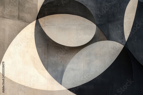 Artistic interplay of light and shadow on a textured wall in a modern urban setting. Generative AI