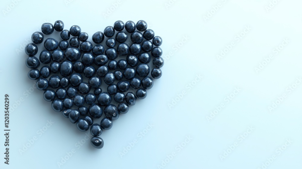 Heart-Shaped Arrangement on a Soft White Background Heart-Shaped Arrangement on a Soft White Background