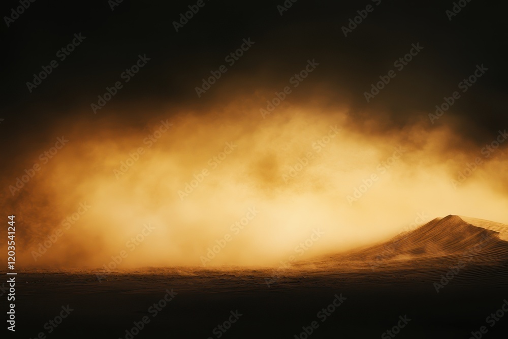 Golden dunes dance under a mysterious haze at twilight, painting an otherworldly landscape in warm hues and shadows. Generative AI Golden dunes dance under a mysterious haze at twilight, painting an otherworldly landscape in warm hues and shadows. Generative AI