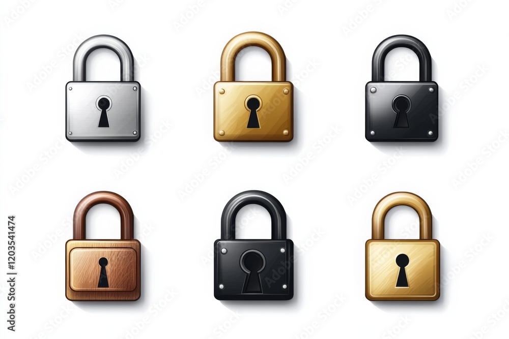 Set of lock icons Set of lock icons