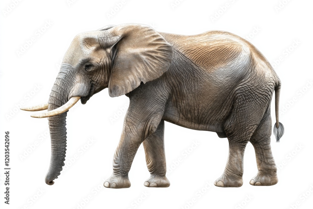 Fototapeta premium elephant isolated on white background