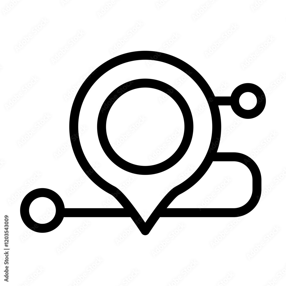 Tracking Icon With Outline Style