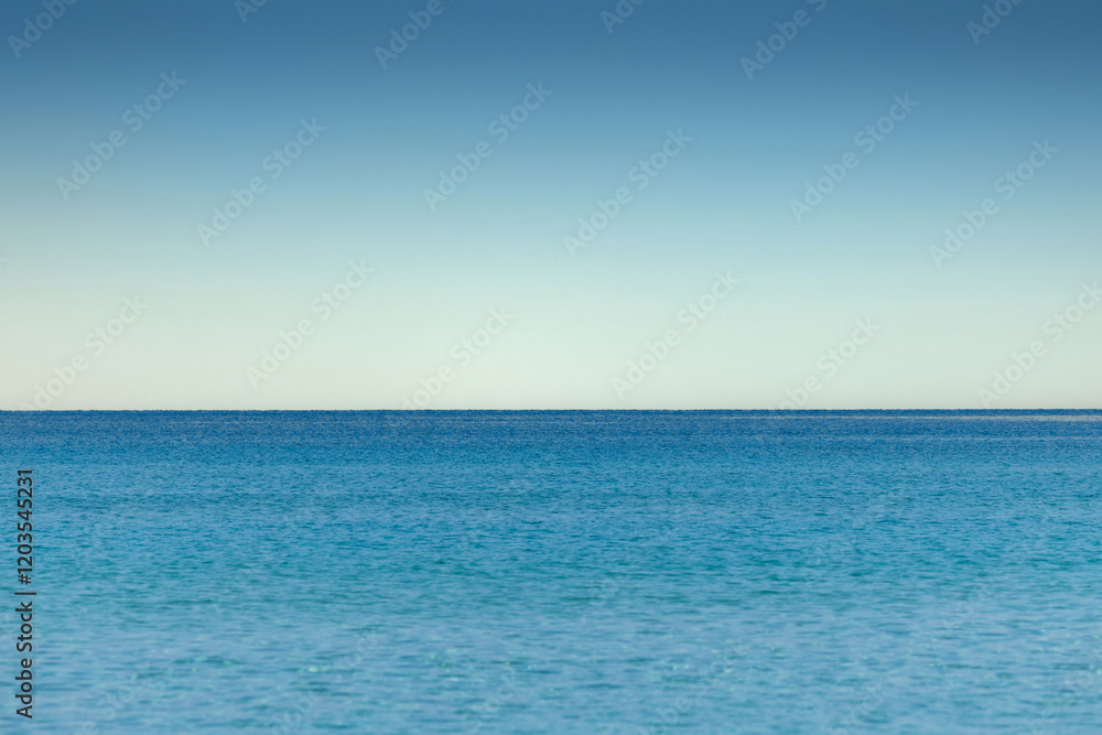 Obraz premium An Stunning beautiful sea landscape beach with turquoise water with copy space for your text. Beautiful turquoise water. ach with turquoise water. Beautiful tropical beach with blue sky and white clou