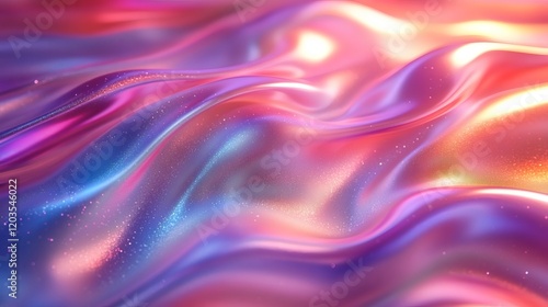 Wallpaper Mural Holographic iridescent abstract background a smooth gradient of pastel pearl hues Aesthetic y2k rainbow design flowing across the screen creating a vibrant and futuristic visual effect Torontodigital.ca