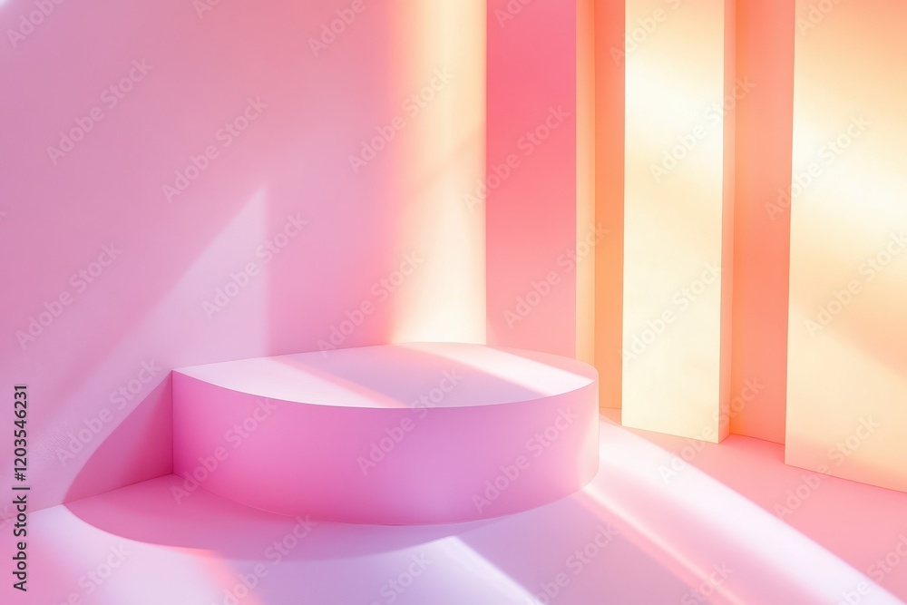 Bright pastel hues fill a minimalistic space with soft shadows and light, inviting creativity and relaxation throughout the day. Generative AI Bright pastel hues fill a minimalistic space with soft shadows and light, inviting creativity and relaxation throughout the day. Generative AI