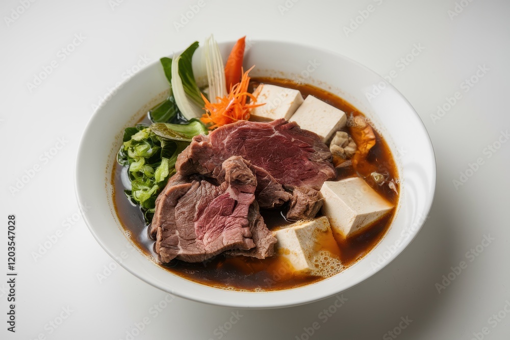 Delicious Beef and Tofu Soup with Vegetables Delicious Beef and Tofu Soup with Vegetables