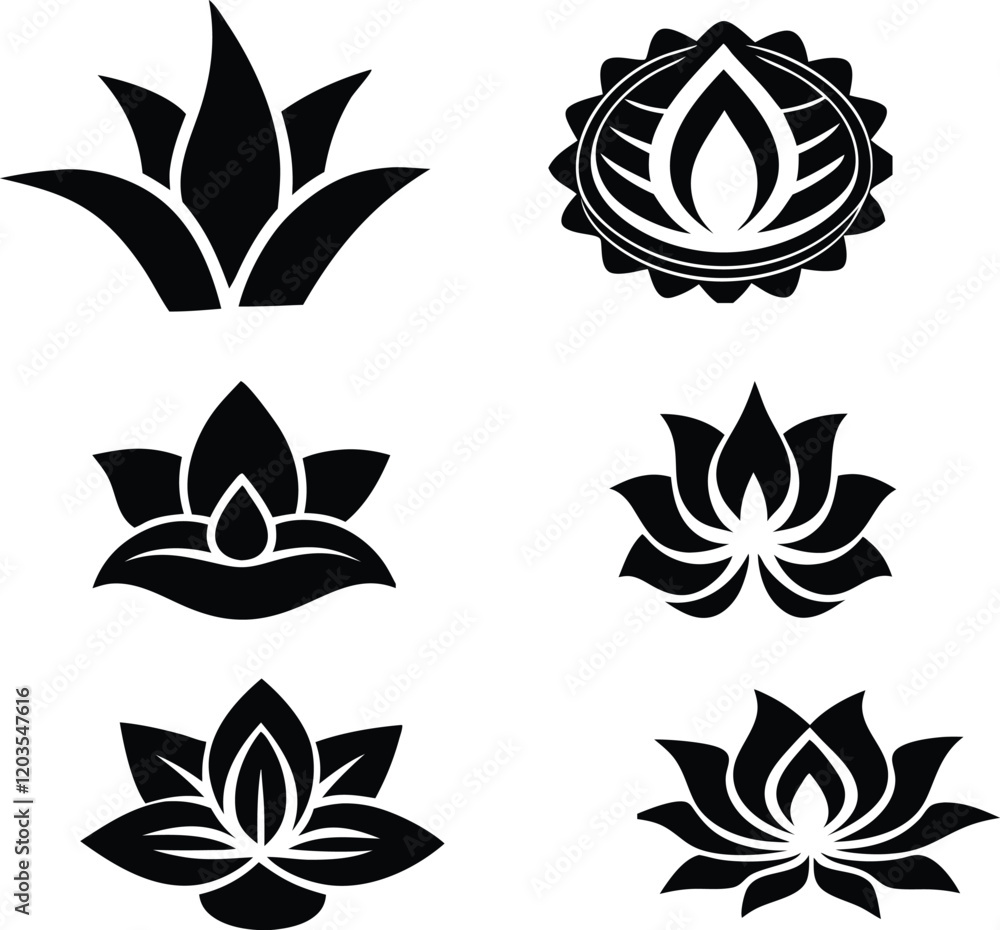 Fototapeta premium set of black and white icons