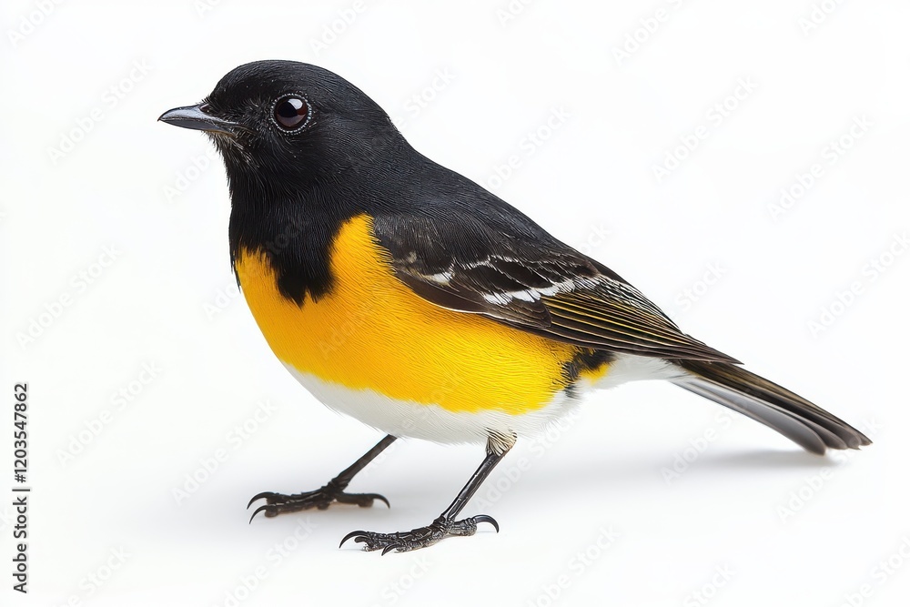 Obraz premium Vibrant Black-throated Blue Warbler
