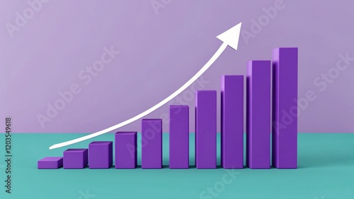 Free Download 3D bar graph of growth and success isolated on white. - GFXLoad