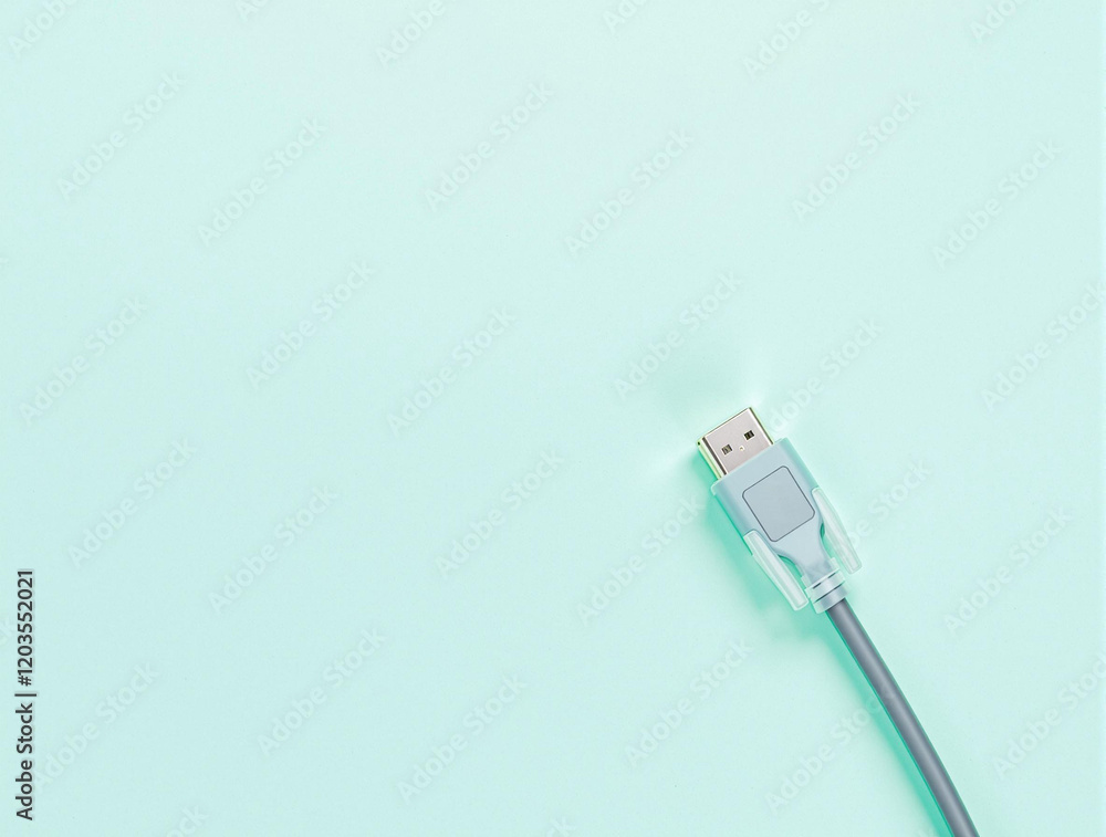 vga cable flat lay tech connector vga cable flat lay tech connector